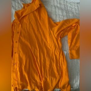 Eloquii Orange Button down, NWT, never worn